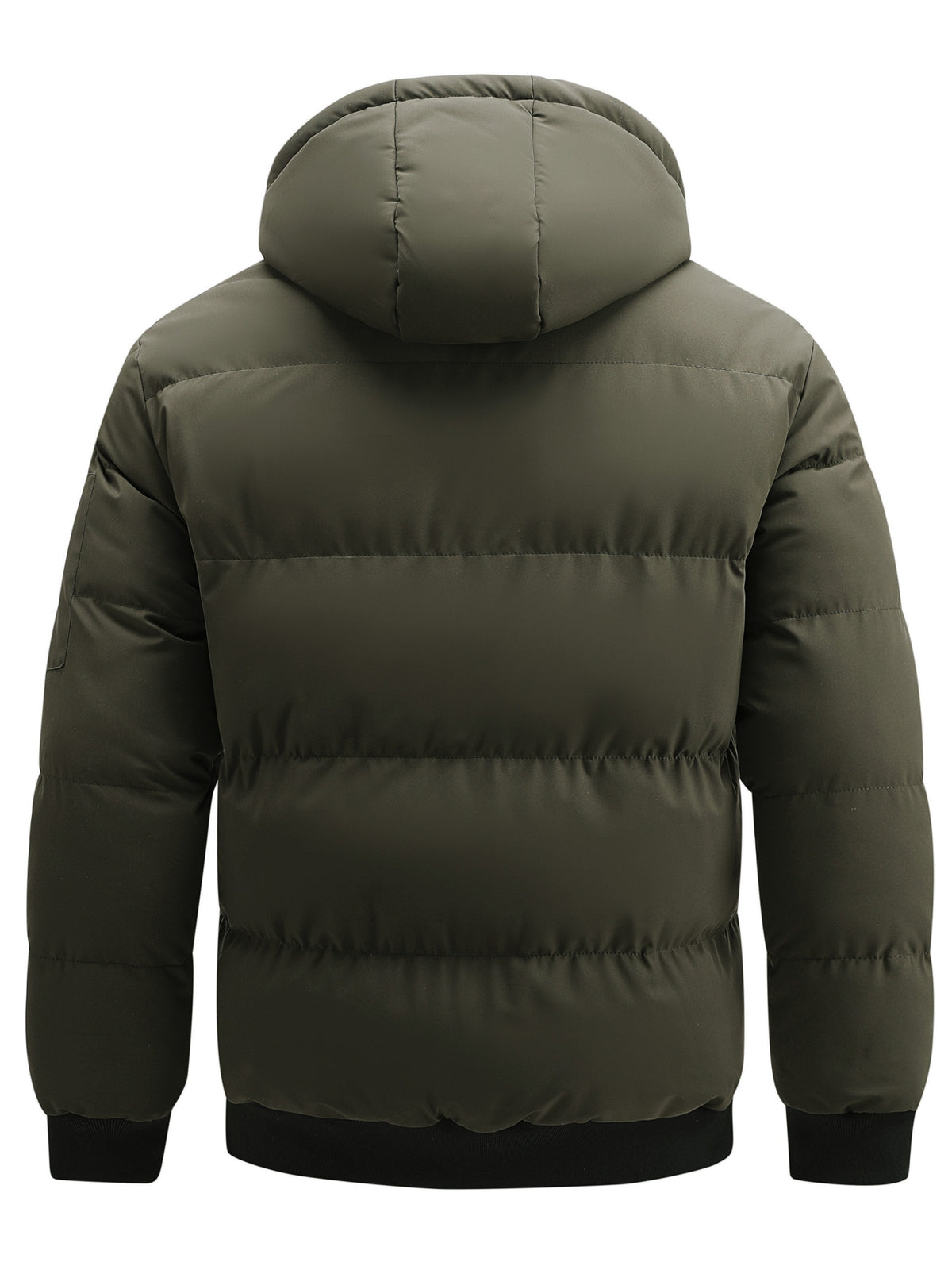 Manteau pour homme, polaire, à capuche, vert