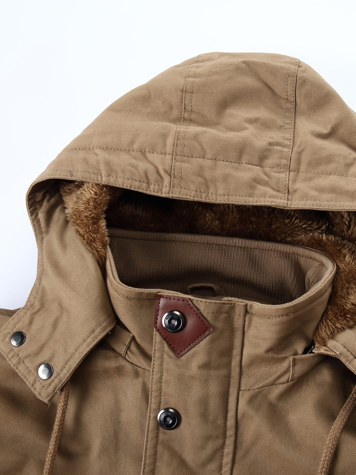 Veste mi-long pour homme, capuche amovible