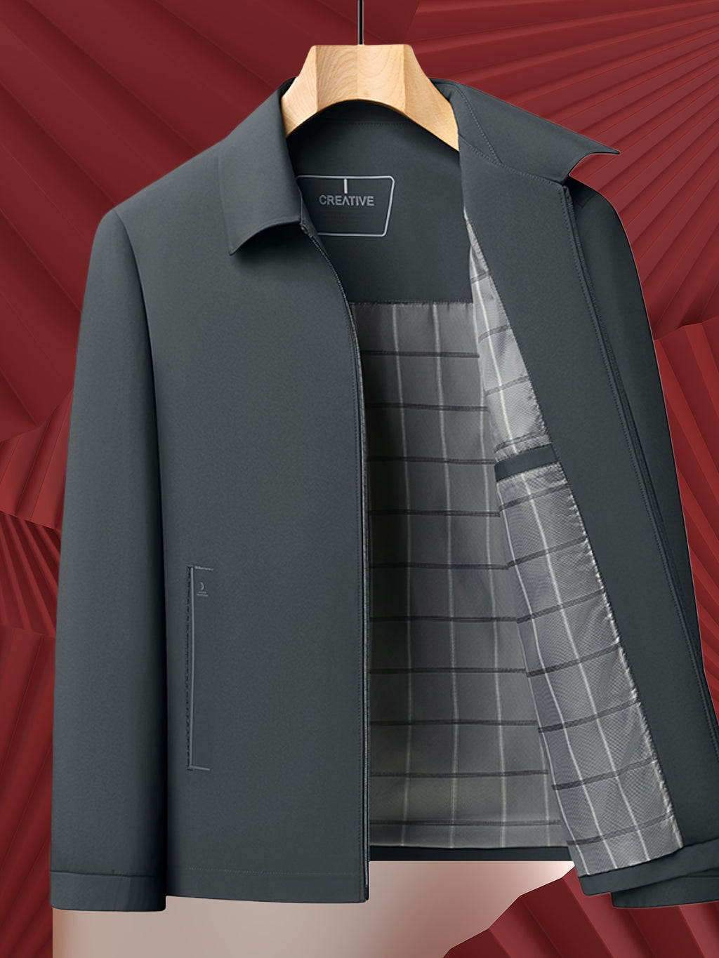 Veste pour homme, à revers, jd1008 xing - 407 noir