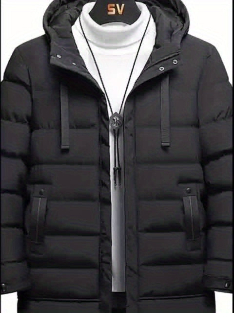 Manteau pour homme, à capuche, vert fougère