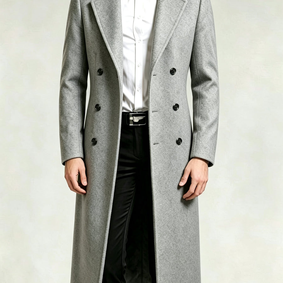 Manteau, coupe-vent, à revers, coloris gris