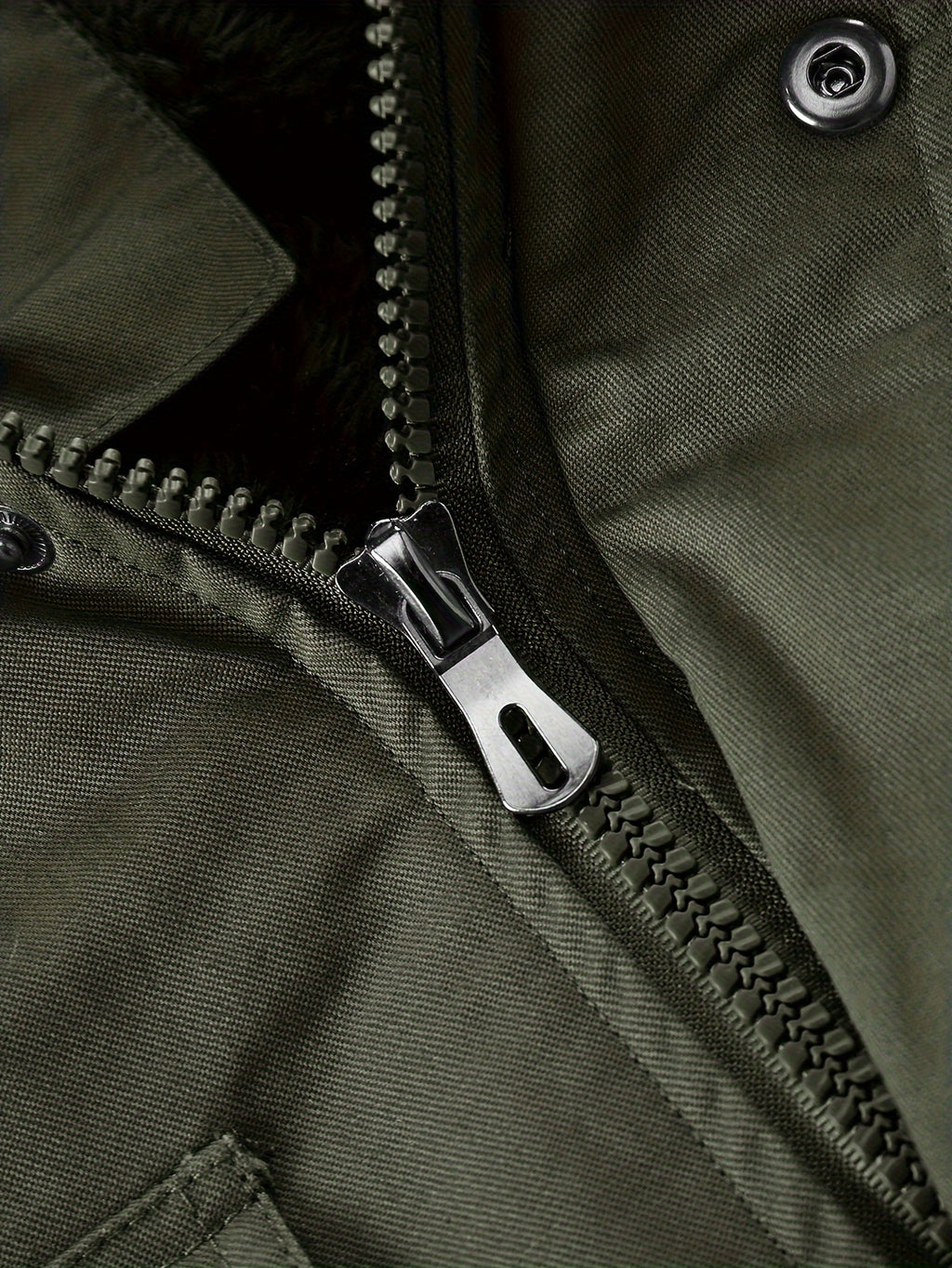 Veste pour homme, coupe-vent, à col montant, kaki