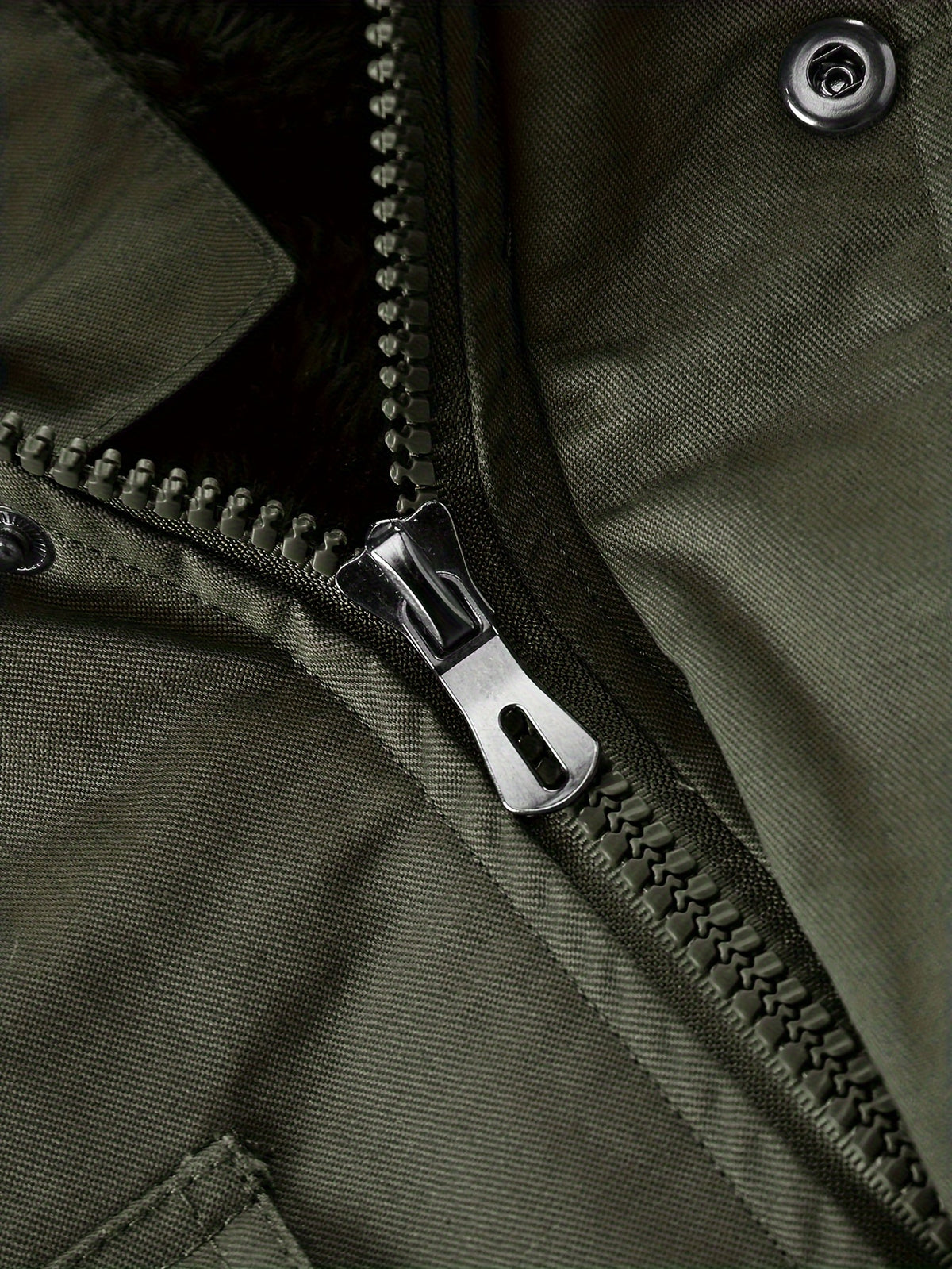 Veste pour homme, coupe-vent, à col montant, kaki