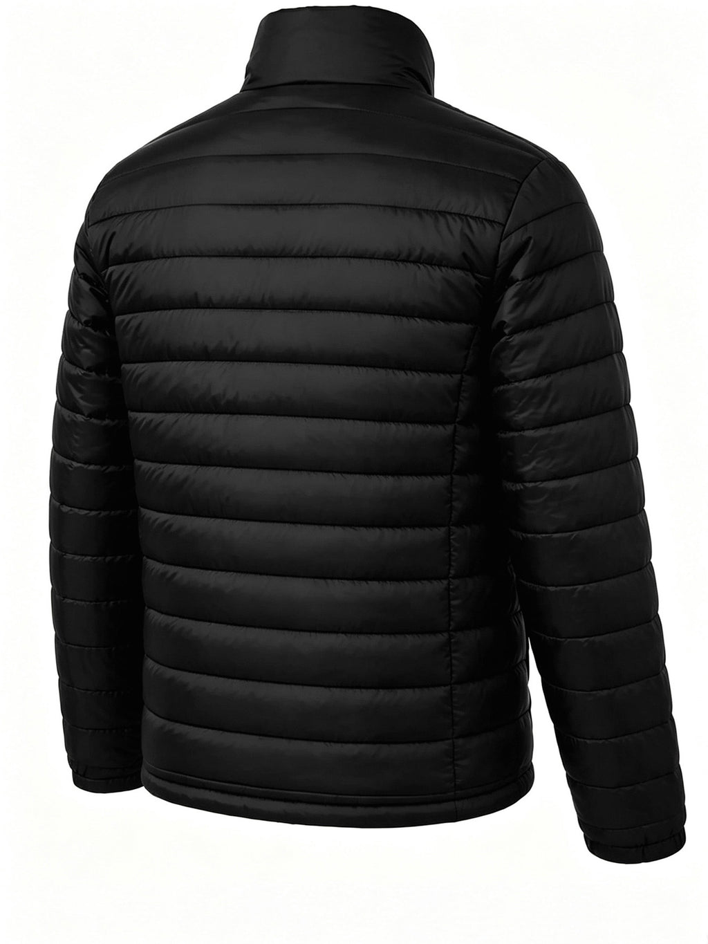 Manteau matelassé pour homme, à rayures, à col montant
