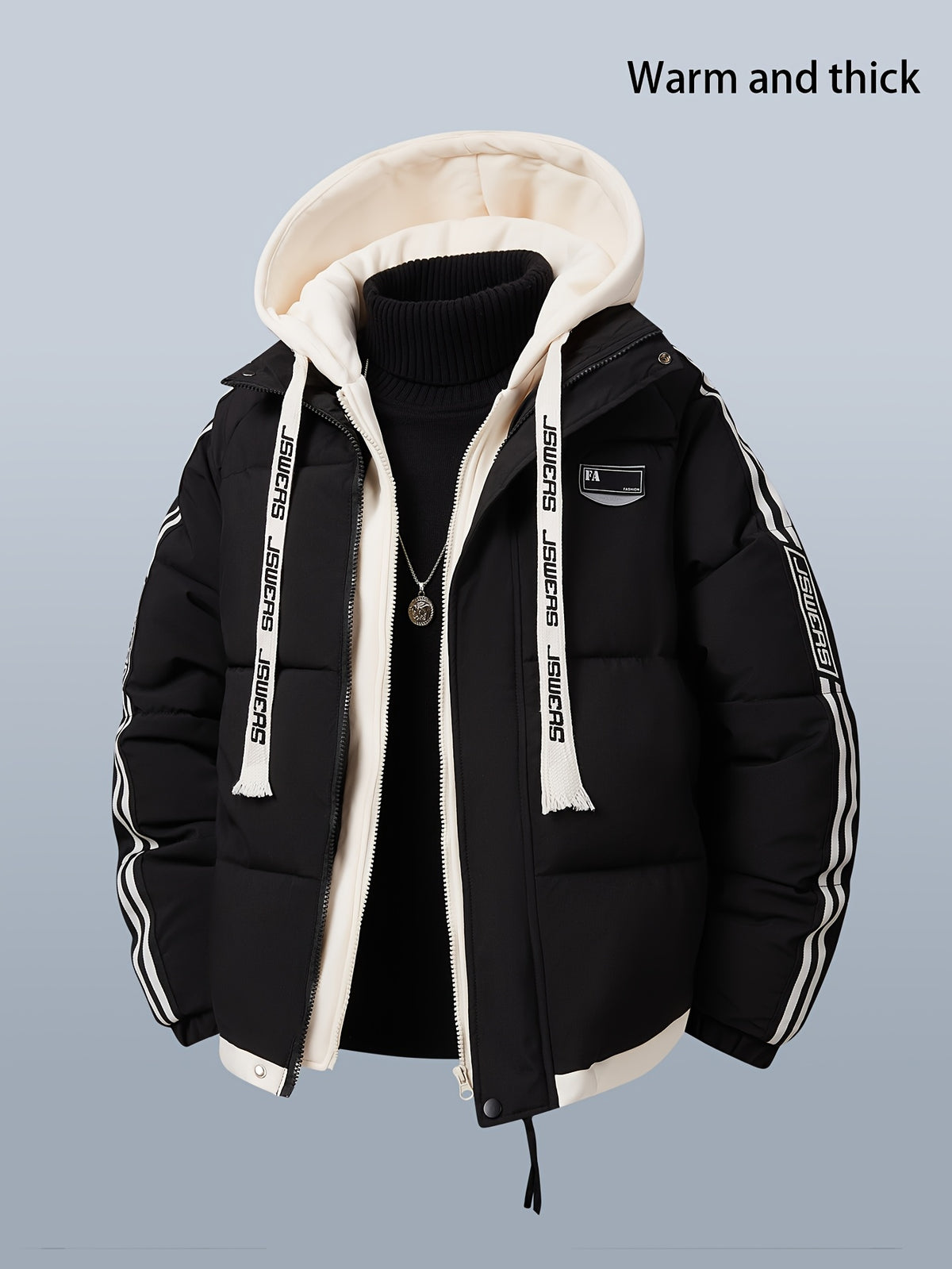 Veste pour homme, à capuche, abricot