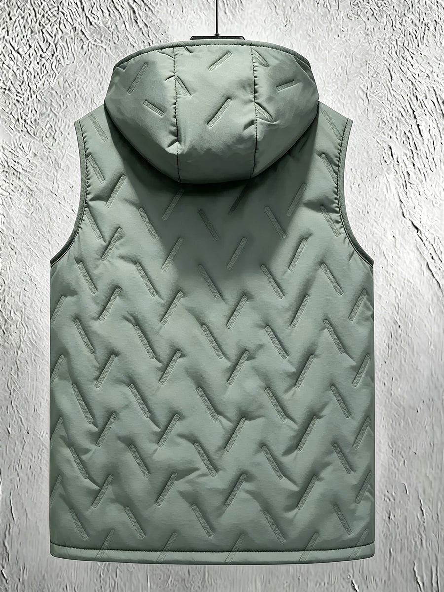 Veste, polaire, à col montant, marron foncé, photo 6