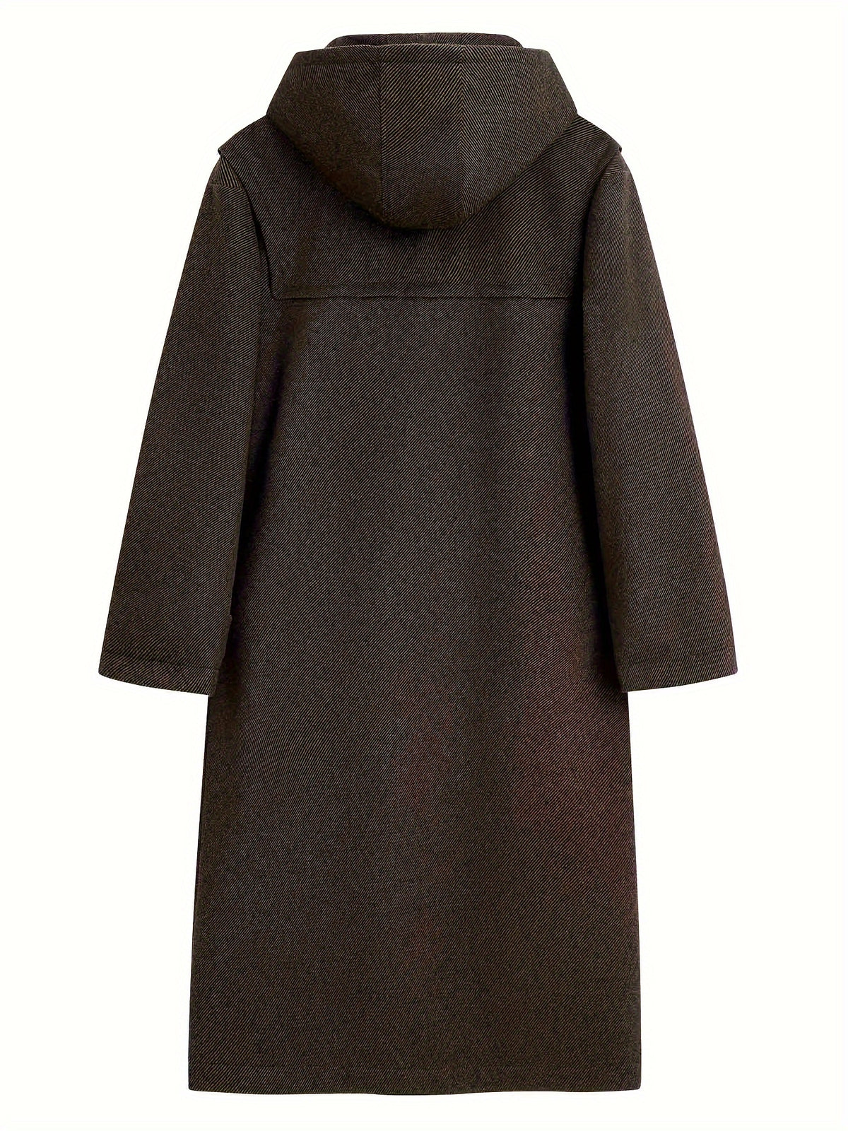 Trench long pour homme, à capuche, café