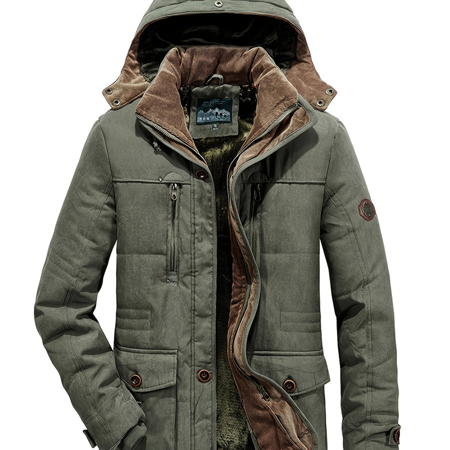 Veste matelassée, à capuche, vert fougère, coloris vert fougère