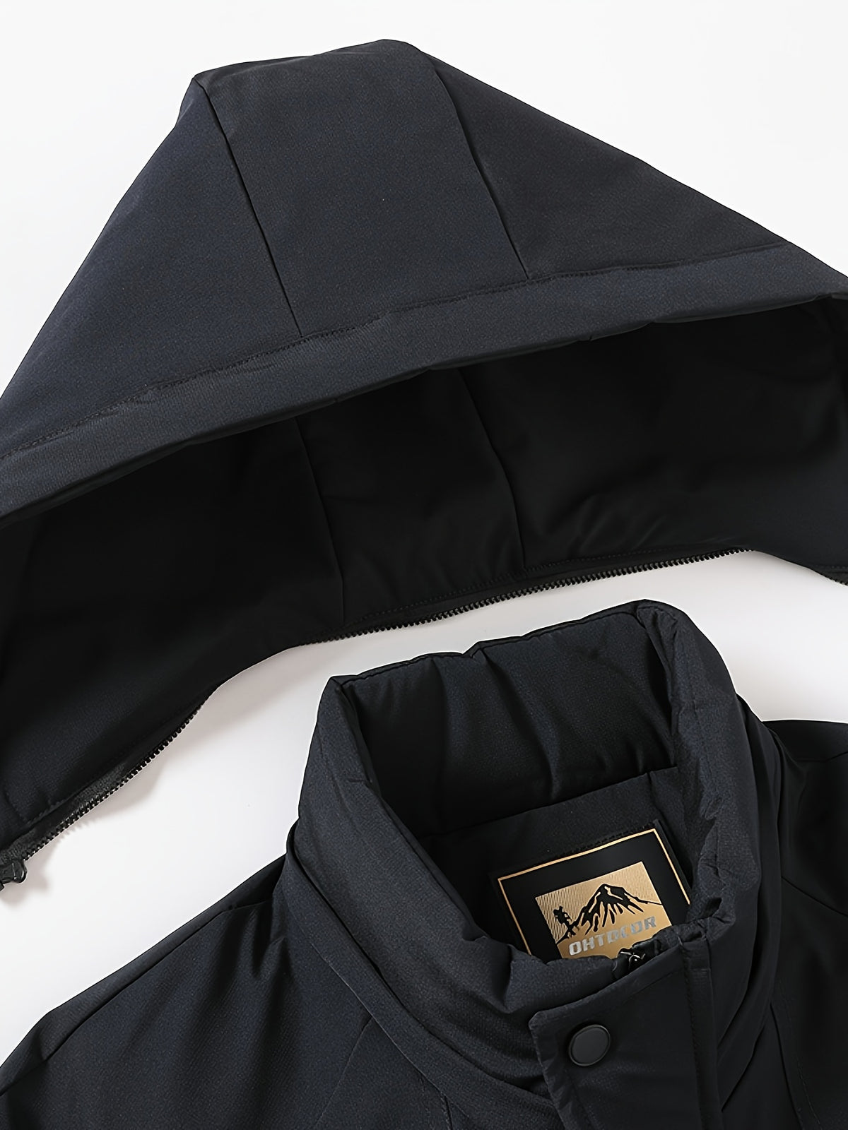 Parka matelassée pour homme, coupe-vent, à capuche, gris vert