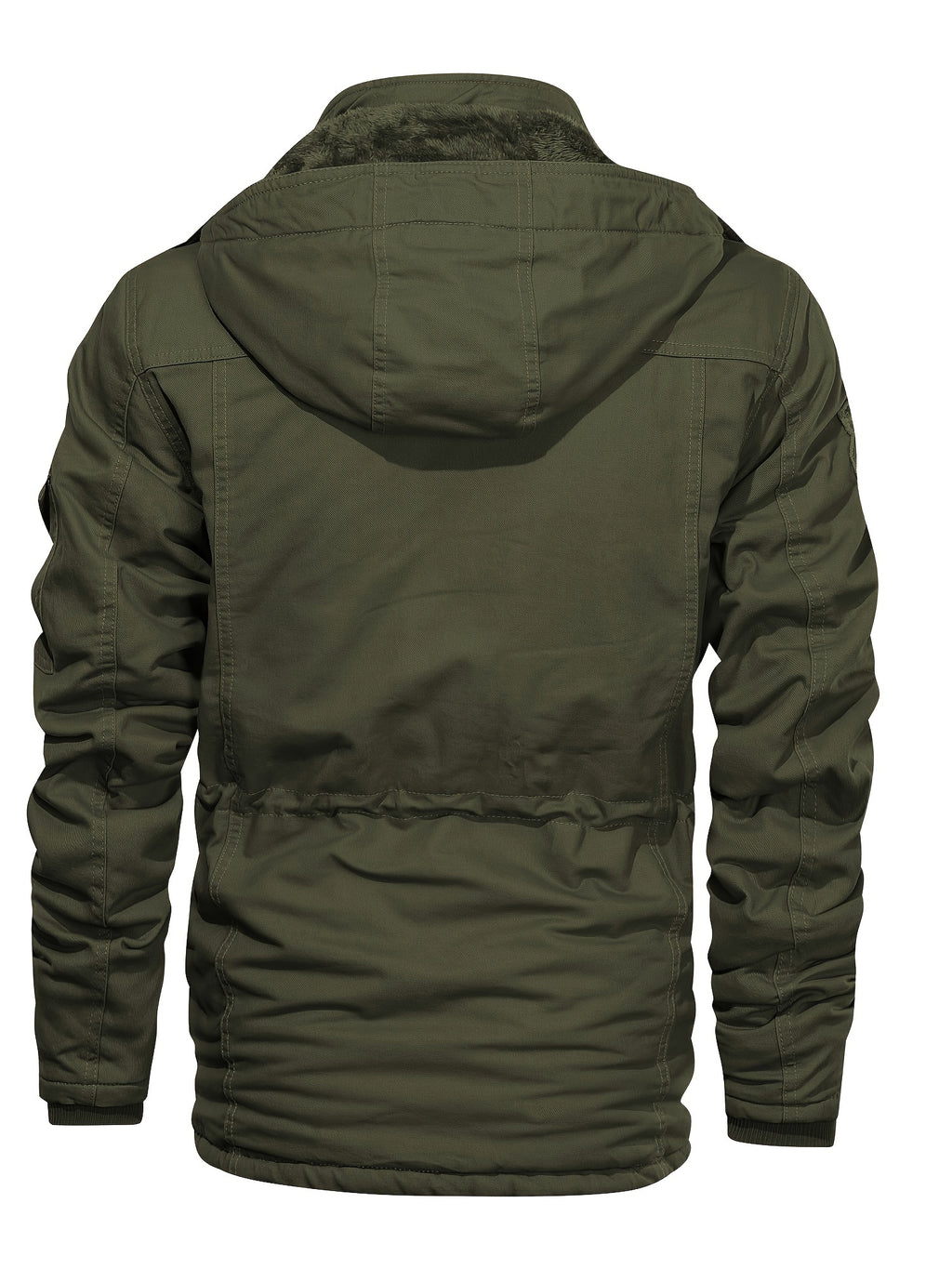 Veste pour homme, coupe-vent, à col montant, kaki