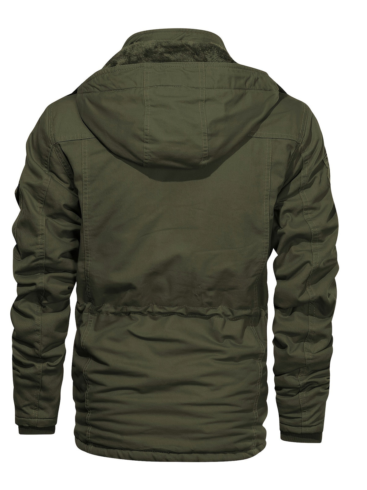 Veste pour homme, coupe-vent, à col montant, kaki
