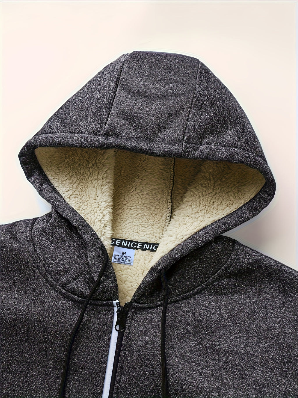 Veste pour homme, polaire, à capuche, 【rouge】