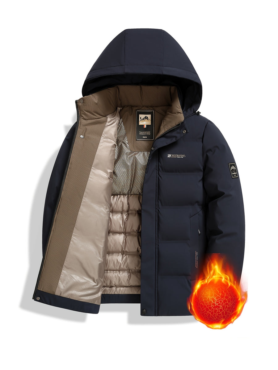 Veste, coupe-vent, à capuche, rouge