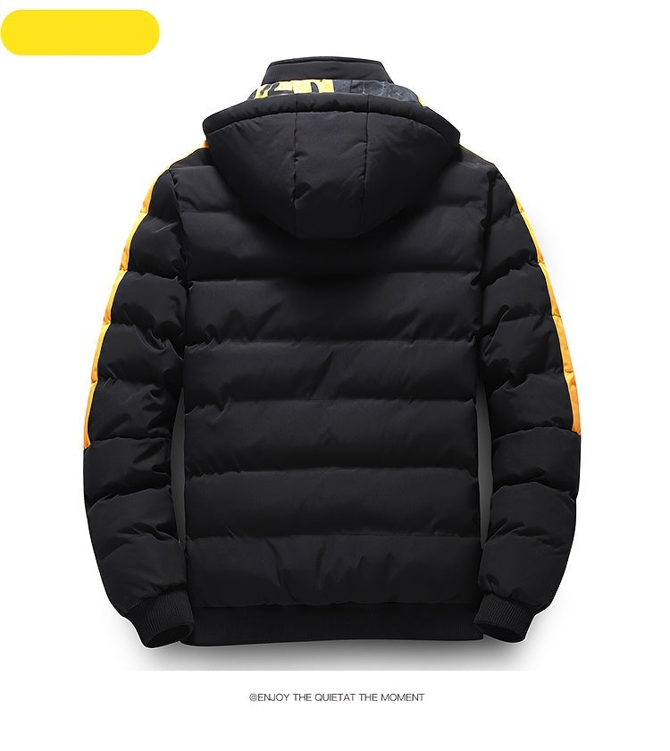 Manteau pour homme, capuche amovible, blanc