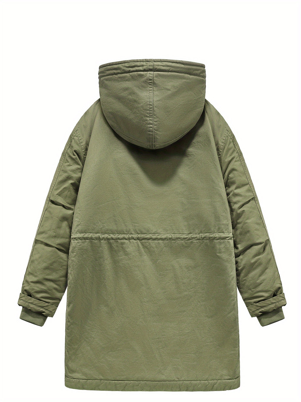 Manteau matelassé pour homme, à capuche, vert foncé