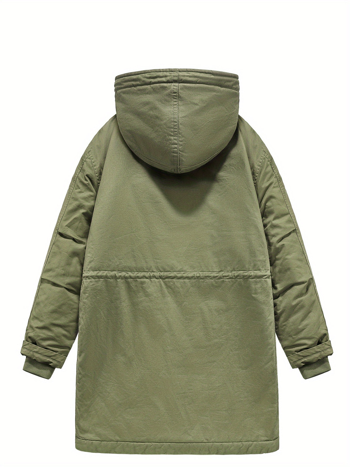 Manteau matelassé pour homme, à capuche, vert foncé