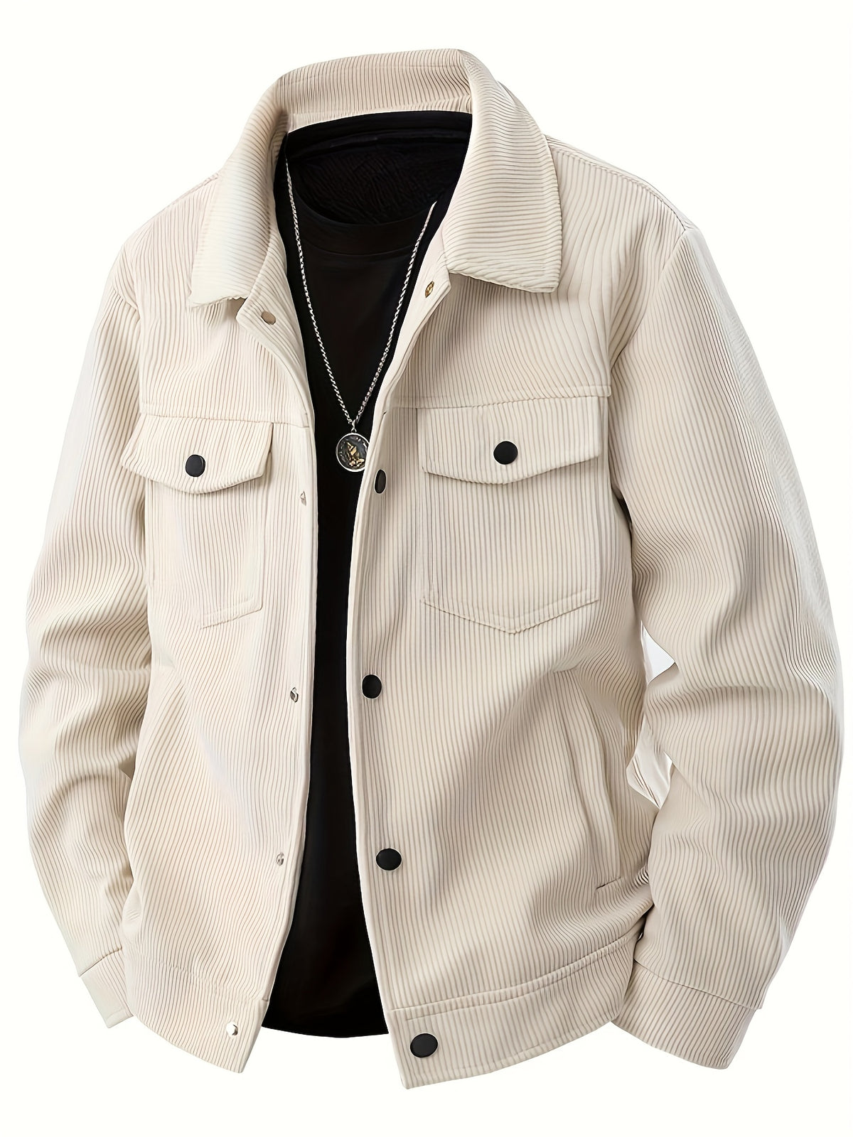 Veste pour homme, velours côtelé, à revers