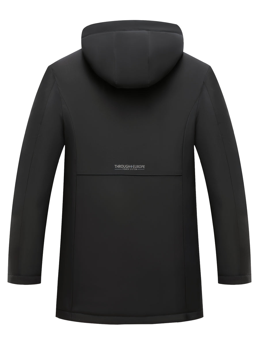 Veste long, à capuche, bleu, photo 11