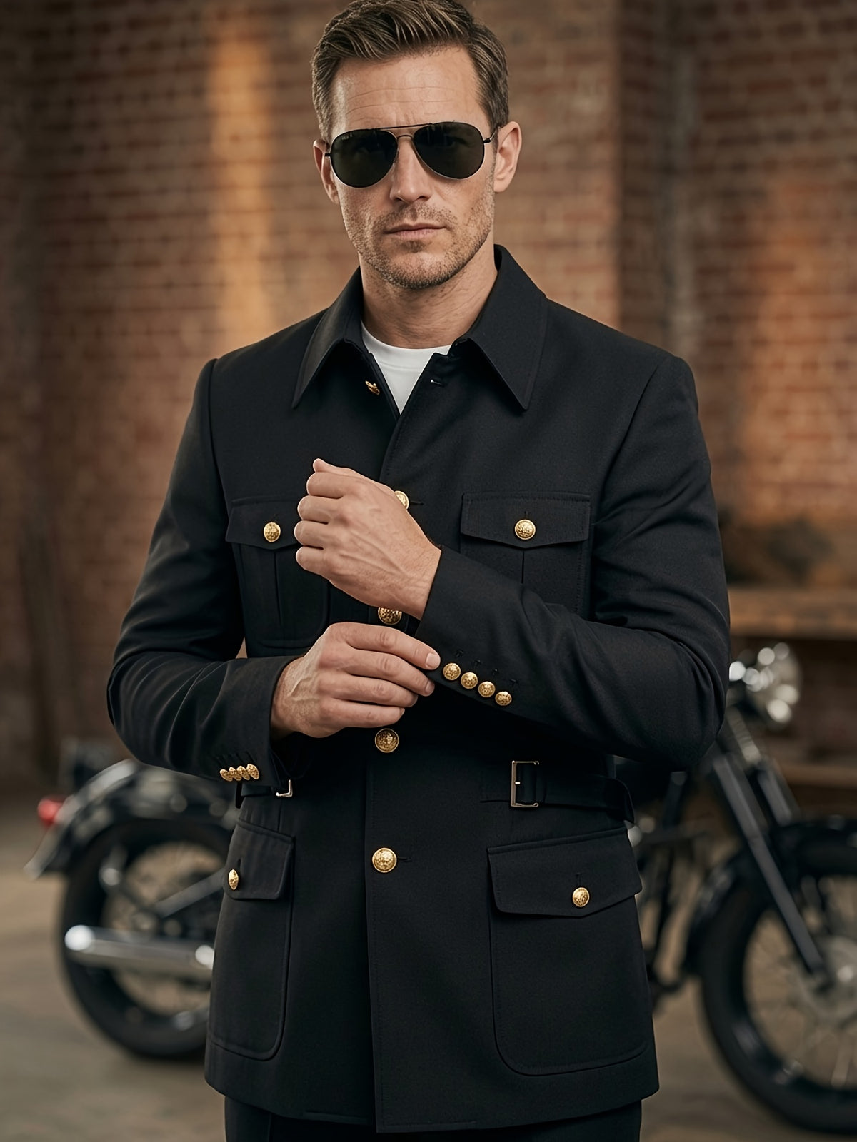 Veste pour homme, à revers, modele 13