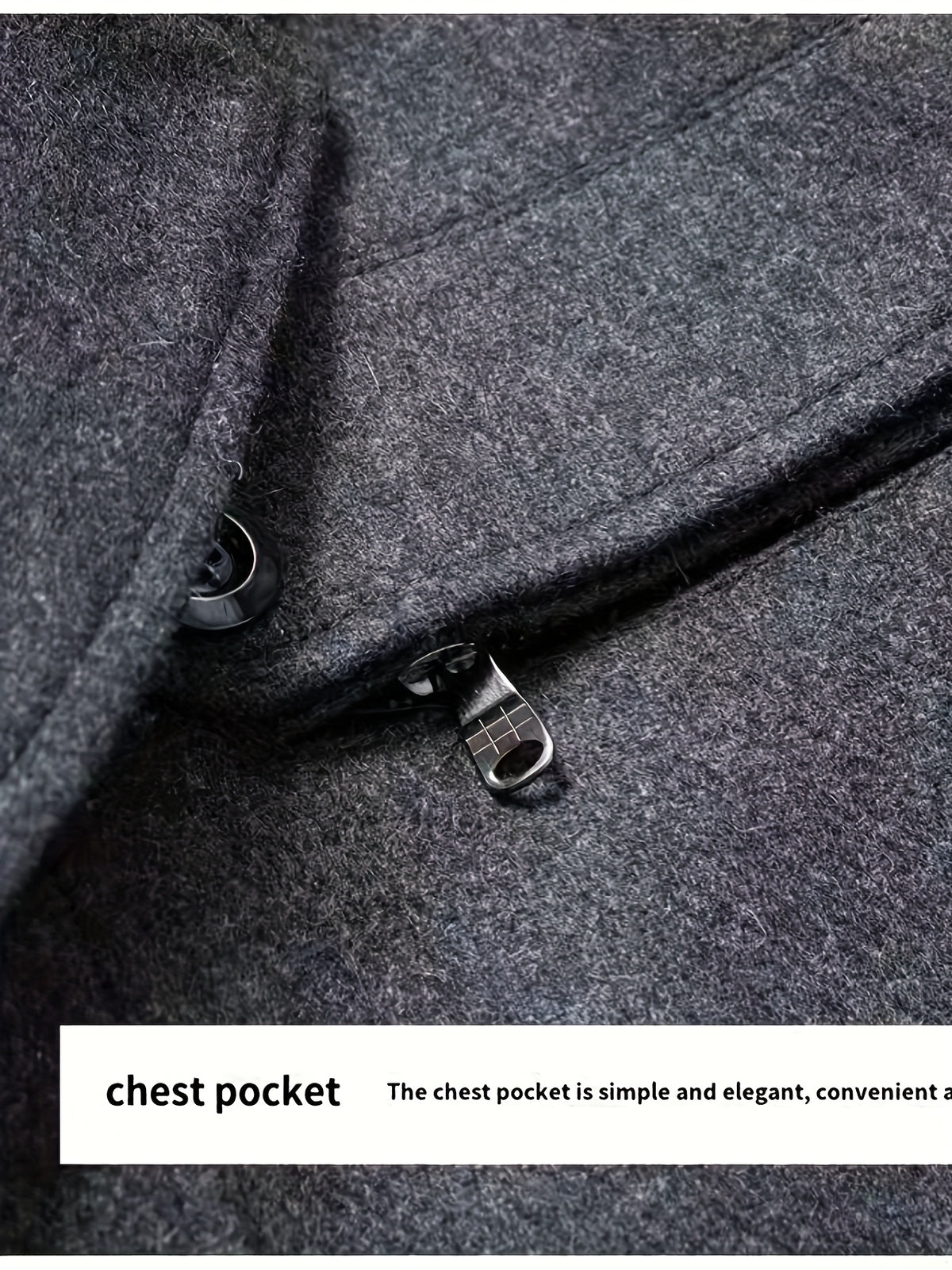 Manteau en laine long pour homme, 30 % laine, velours