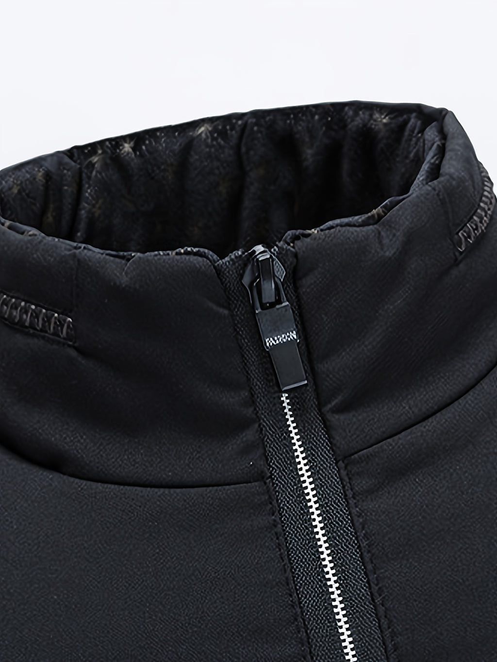 Veste matelassée pour homme, à col montant, noir
