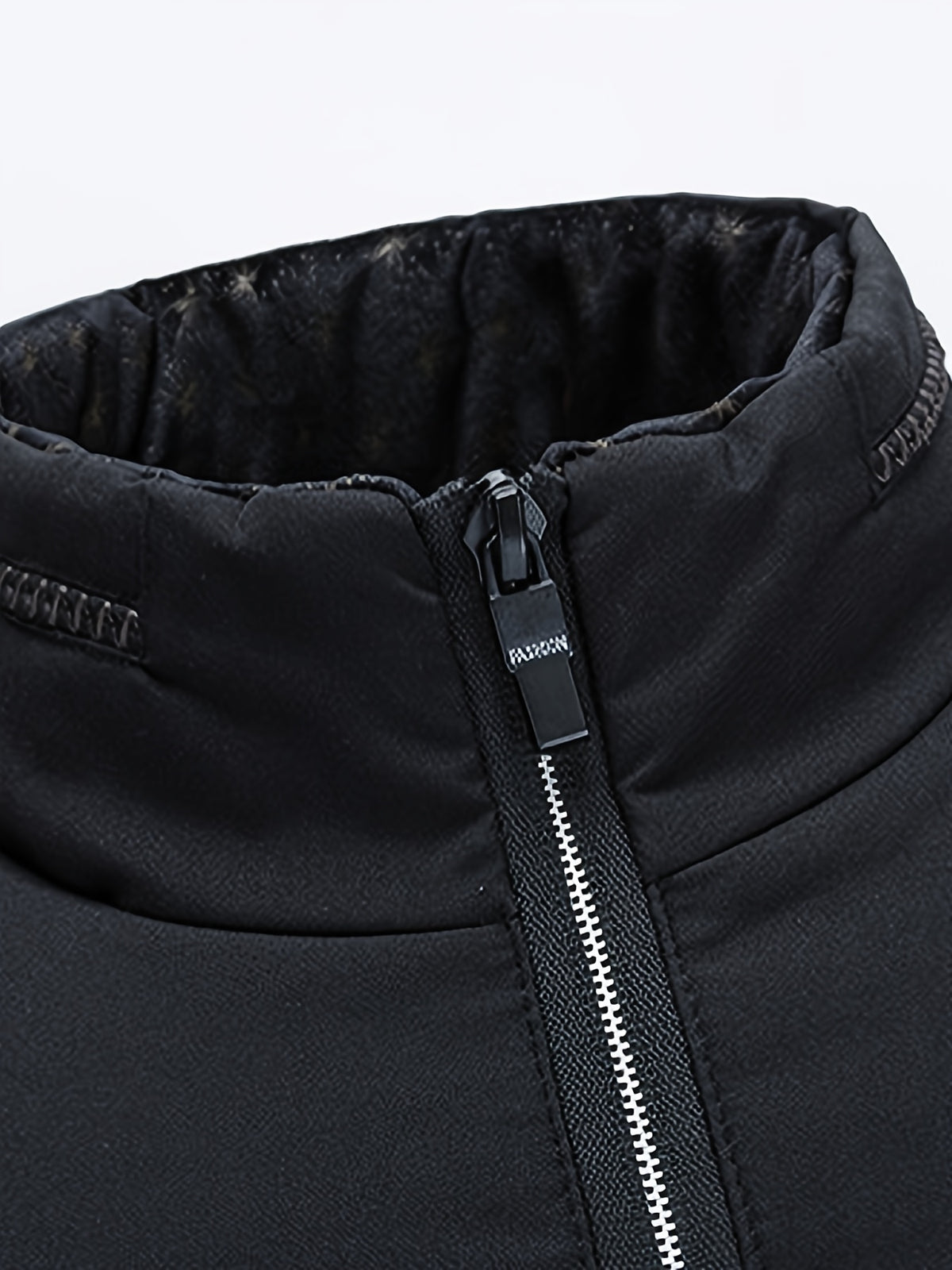 Veste matelassée pour homme, à col montant, noir