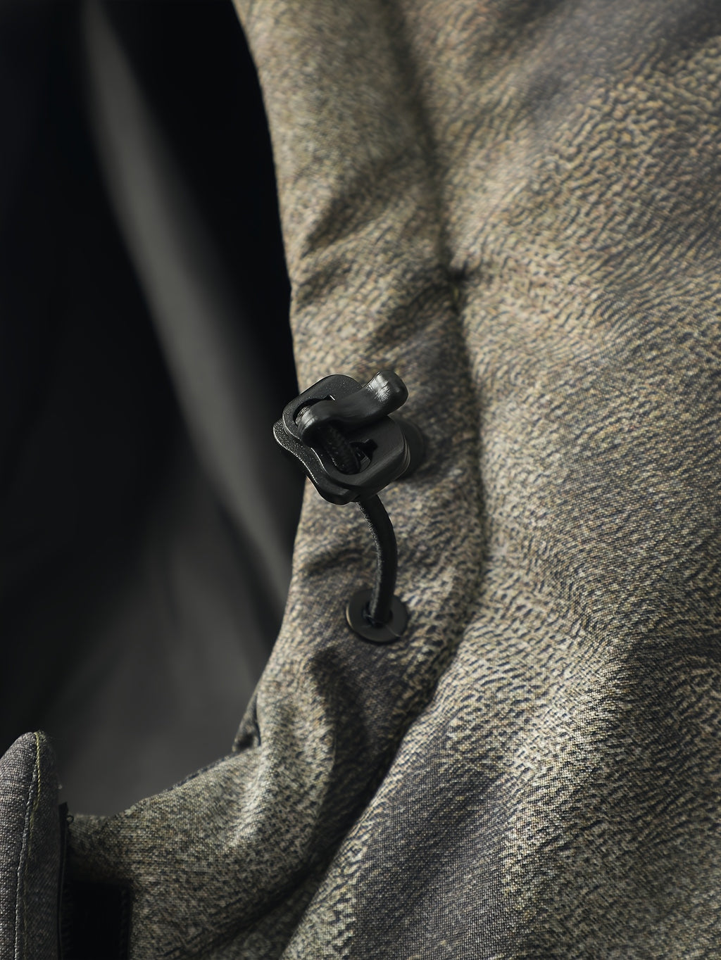 Veste pour homme, coupe-vent, à capuche, vert olive