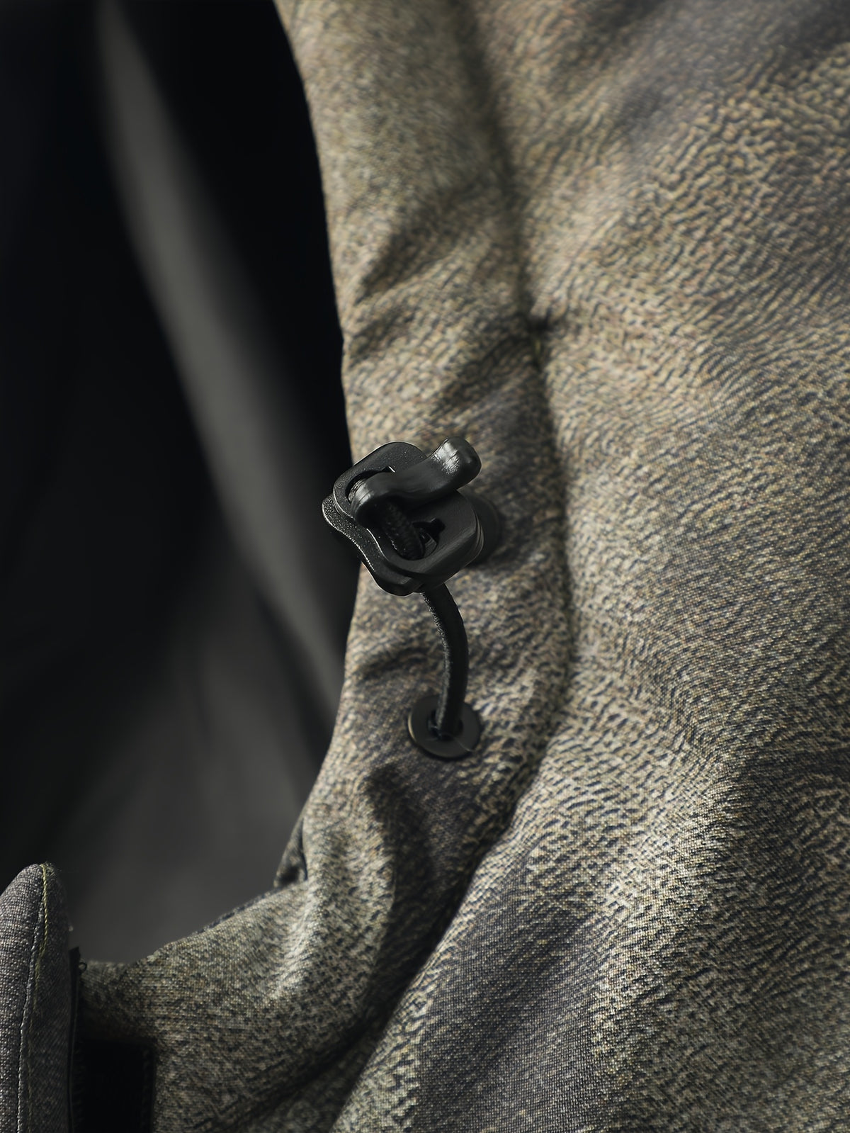 Veste pour homme, coupe-vent, à capuche, vert olive