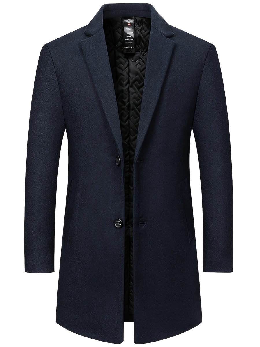 Trench long, 25 % laine, tweed, photo 10