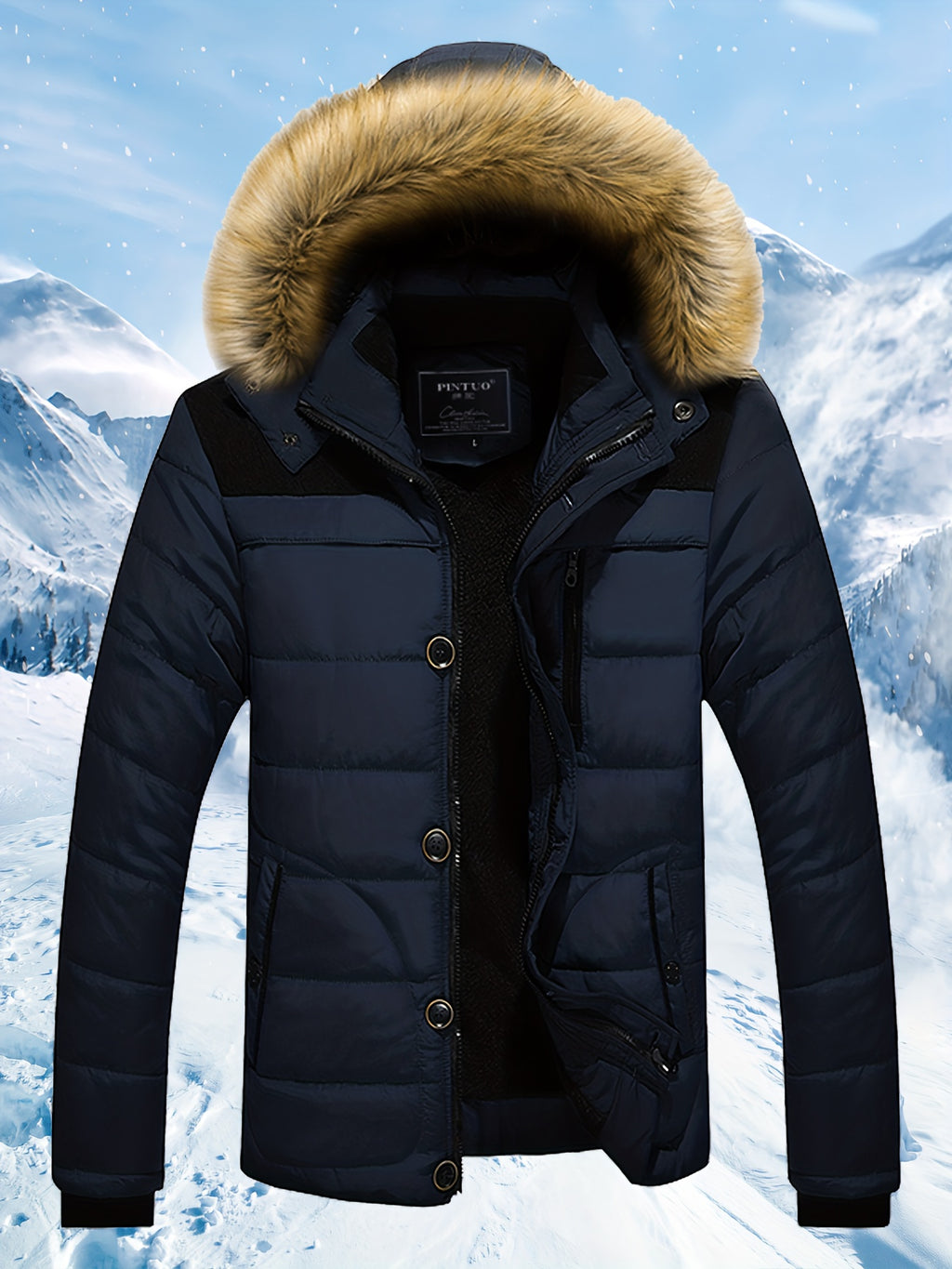 Veste matelassée pour homme, à capuche, rouge