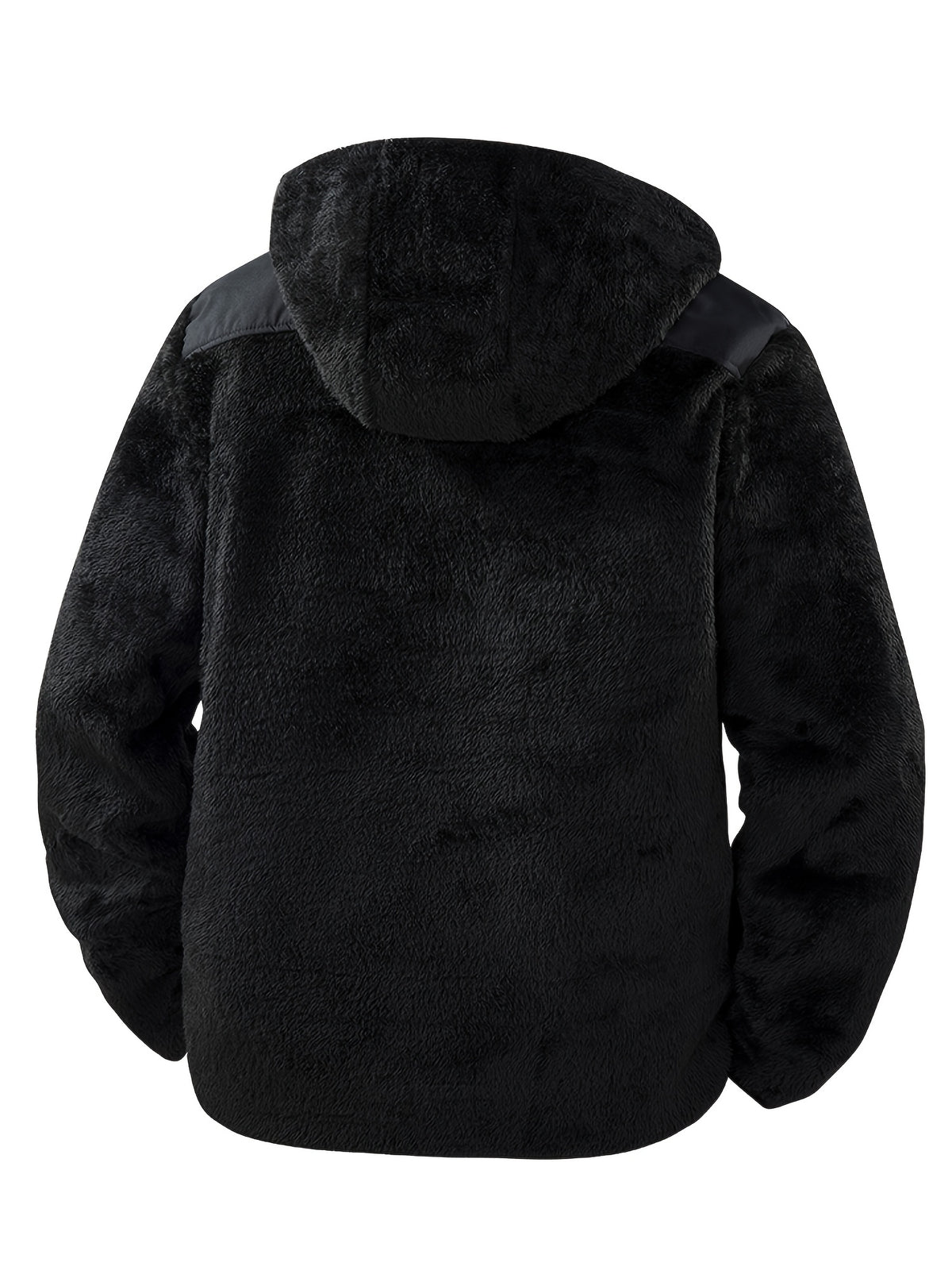 Veste pour homme, polaire, à capuche, brun jaunâtre