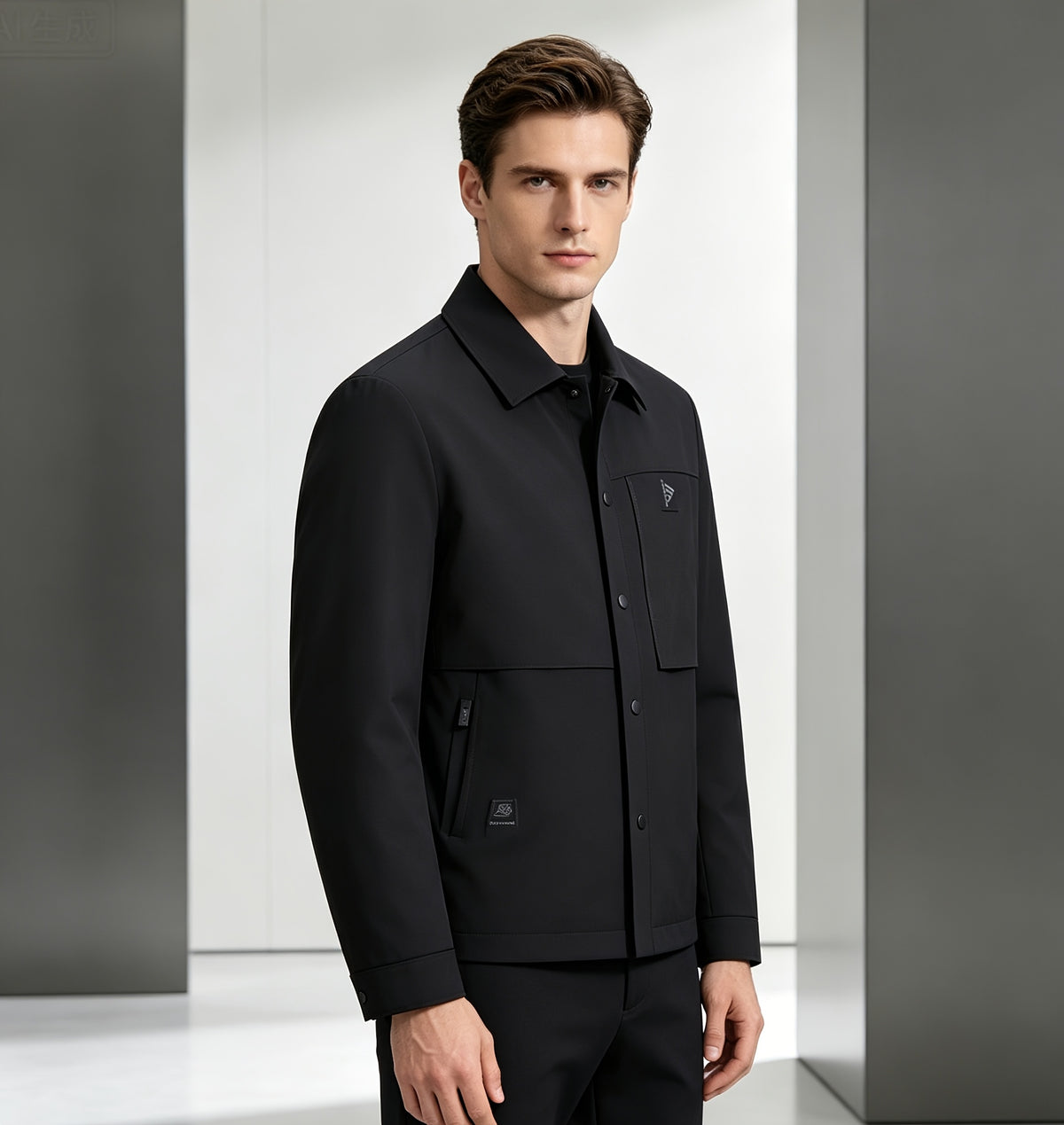 Veste matelassée pour homme, à revers