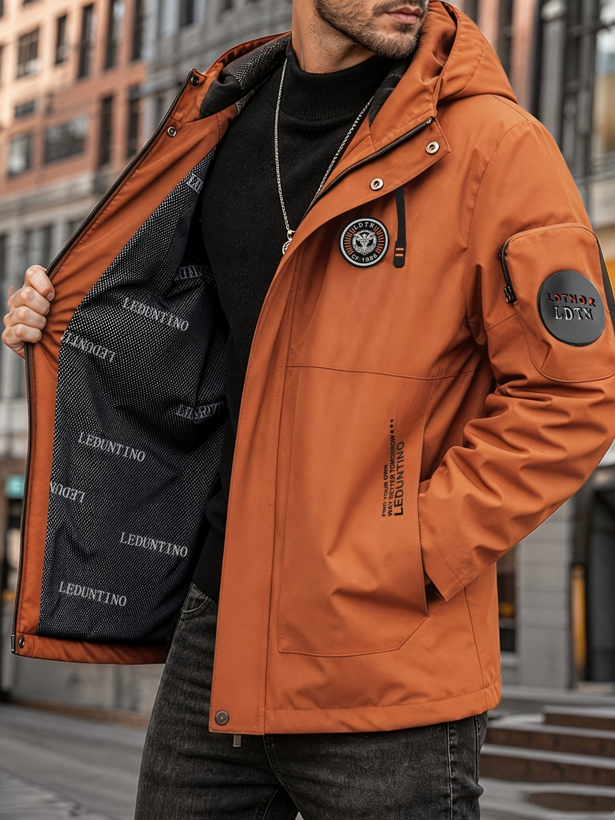 Veste pour homme, à capuche, blanc