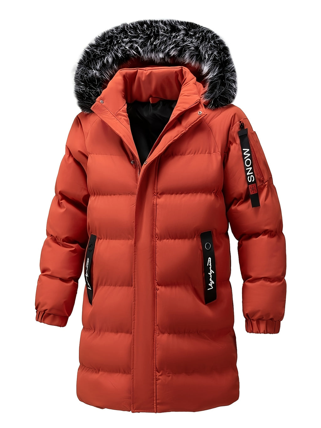 Manteau matelassé pour homme, coupe-vent, à capuche, blanc