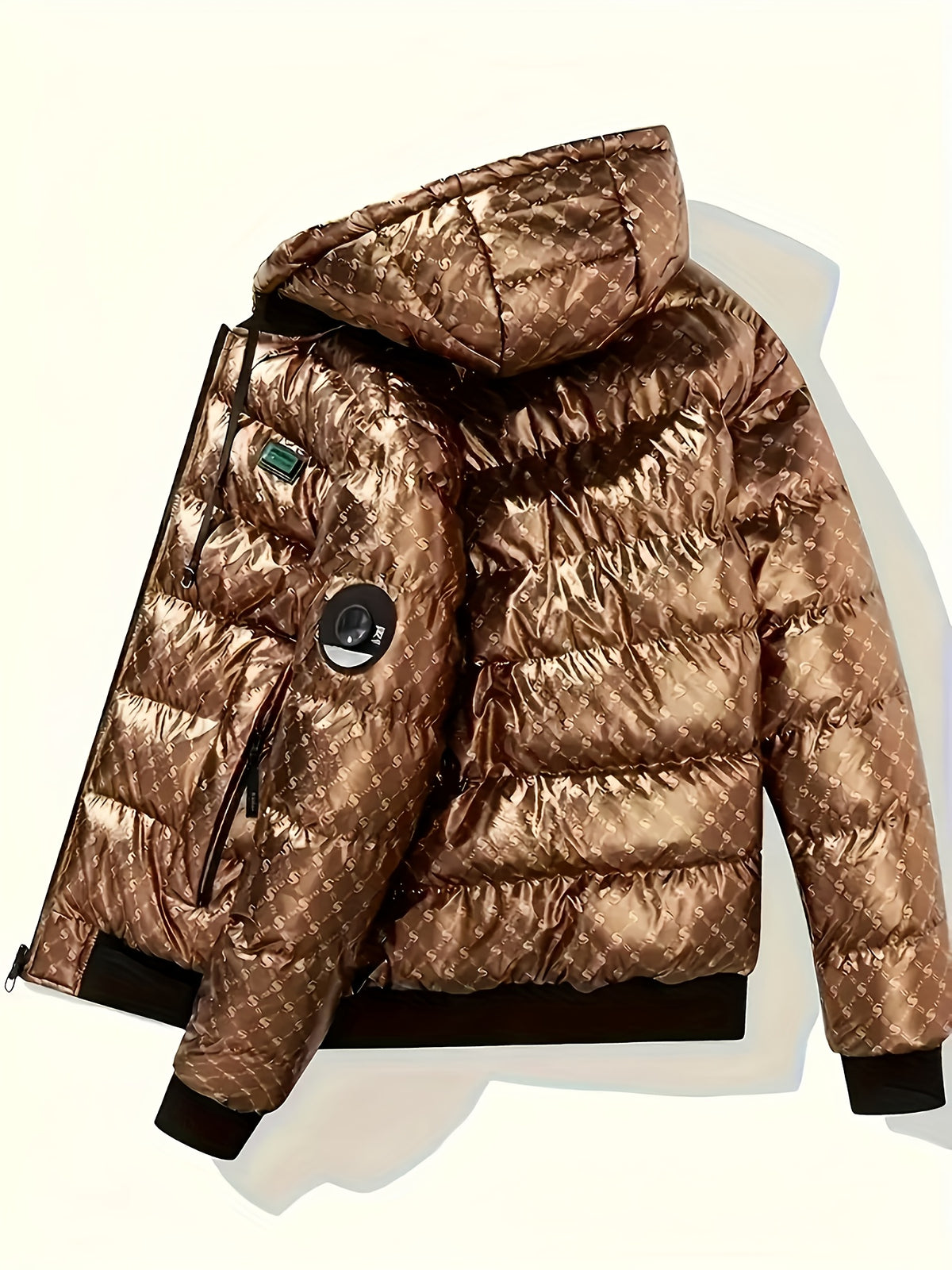 Veste pour homme, coupe-vent, à capuche, vert