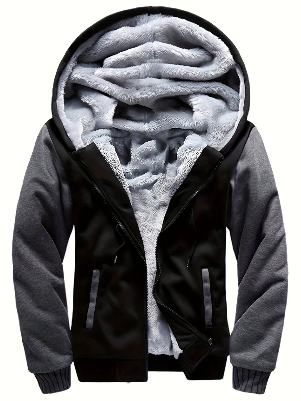Veste, polaire, à capuche, graphite, photo 8