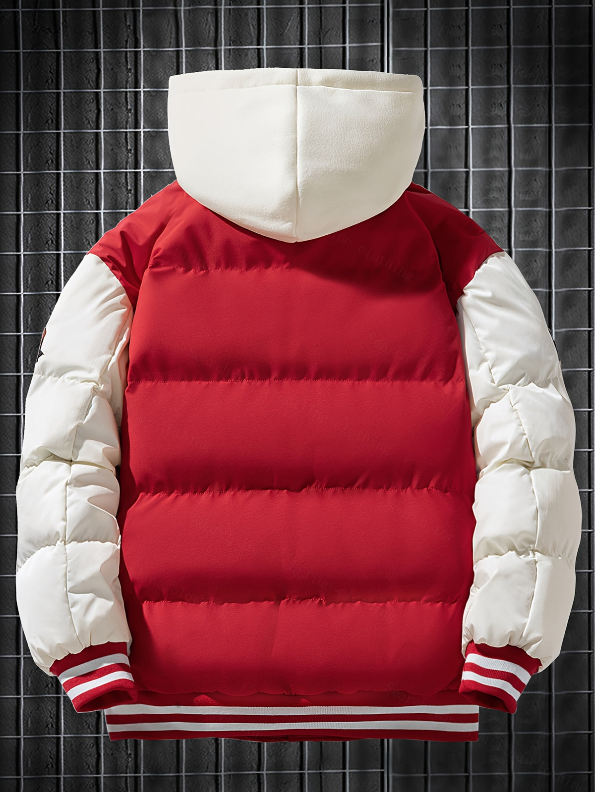 Veste courte à capuche hiver homme broderie complexe tendance marque épaissie costume pain chaud 5760L