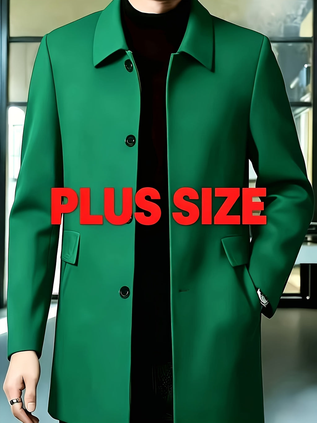 Veste pour homme, grandes tailles, à revers