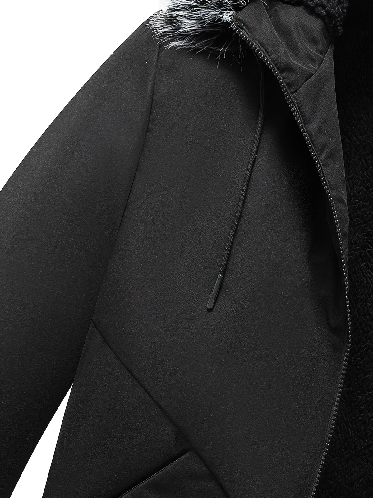 Parka pour homme, coupe-vent, à capuche, col montant