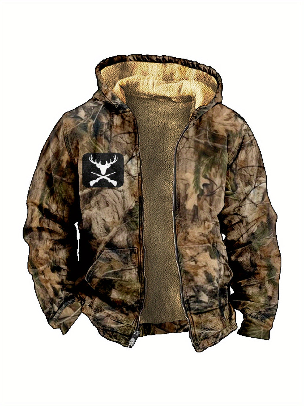 Manteau pour homme, polaire, à capuche