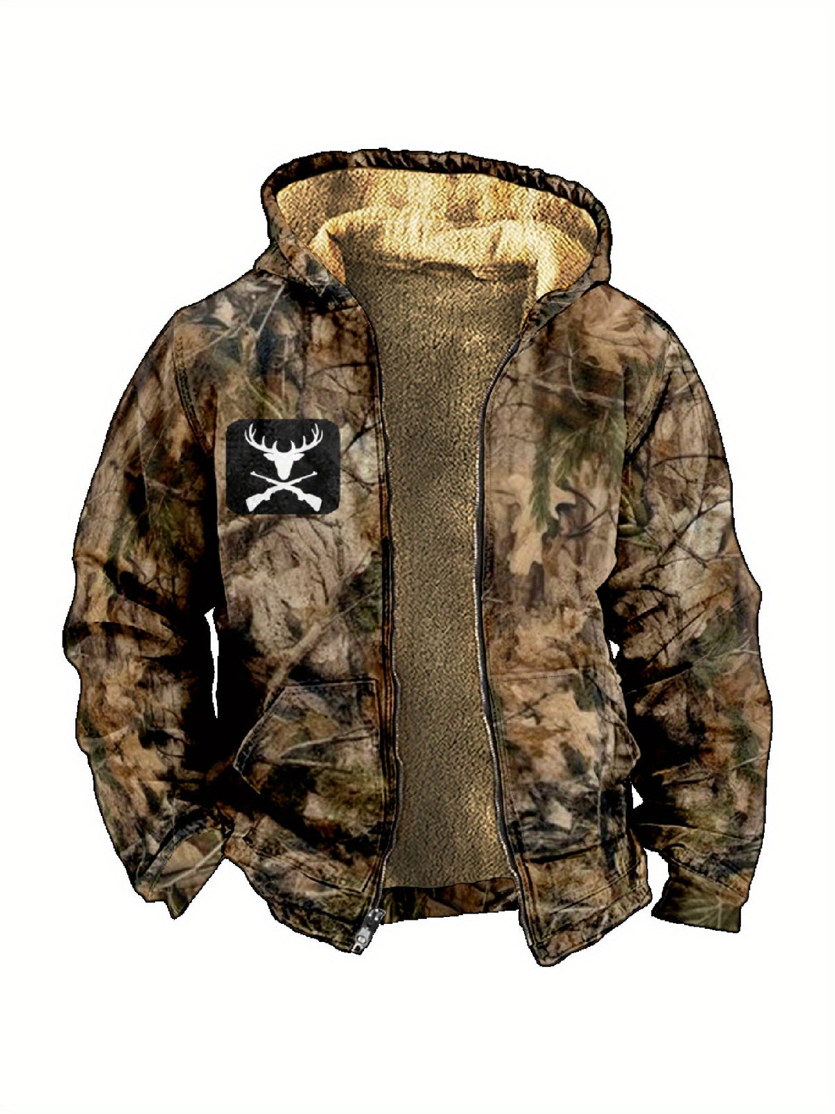 Manteau pour homme, polaire, à capuche