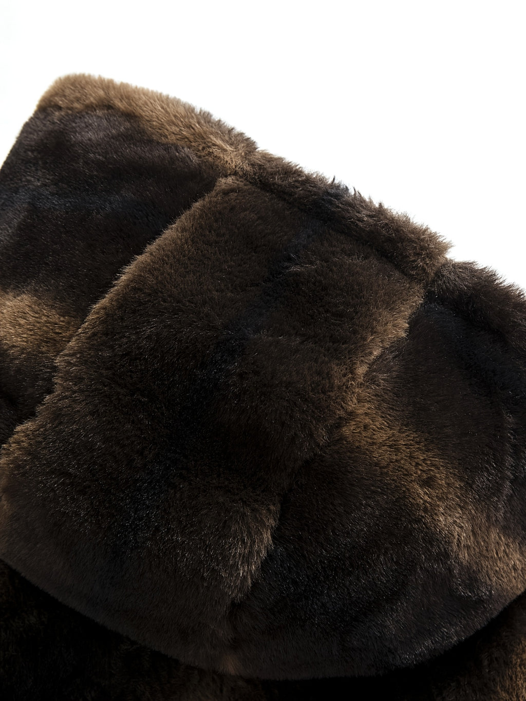 Veste en fausse fourrure pour homme, à capuche