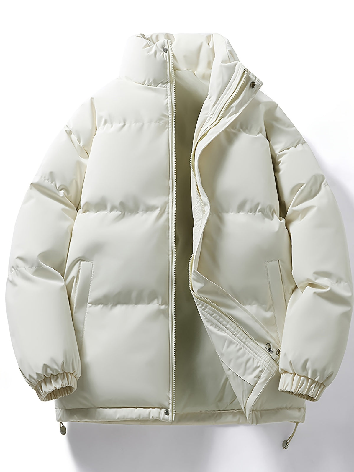Veste pour homme, à col montant, rouge tendre