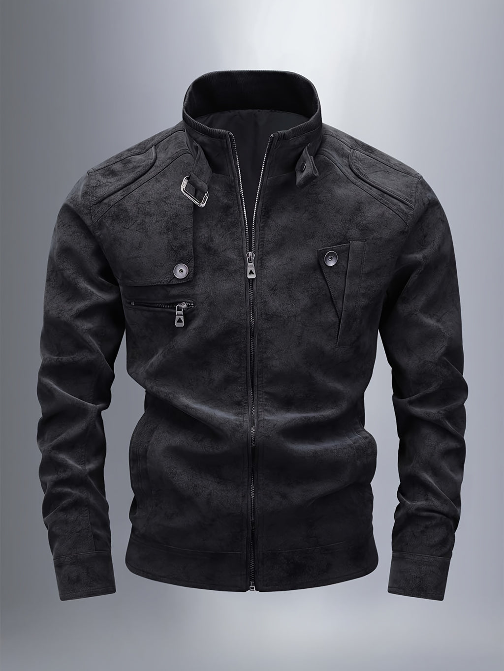 Veste, à col montant, brun, photo 17
