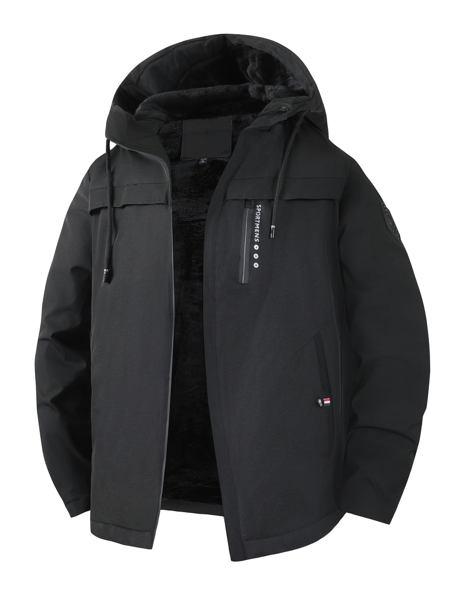 Veste, à capuche, noir, photo 5