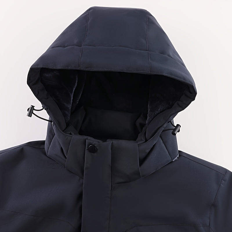Veste matelassée pour homme, polaire, à capuche