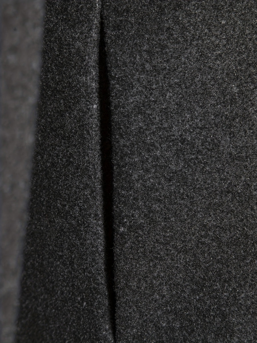Manteau, tweed, à revers, gris foncé, détail du vêtement