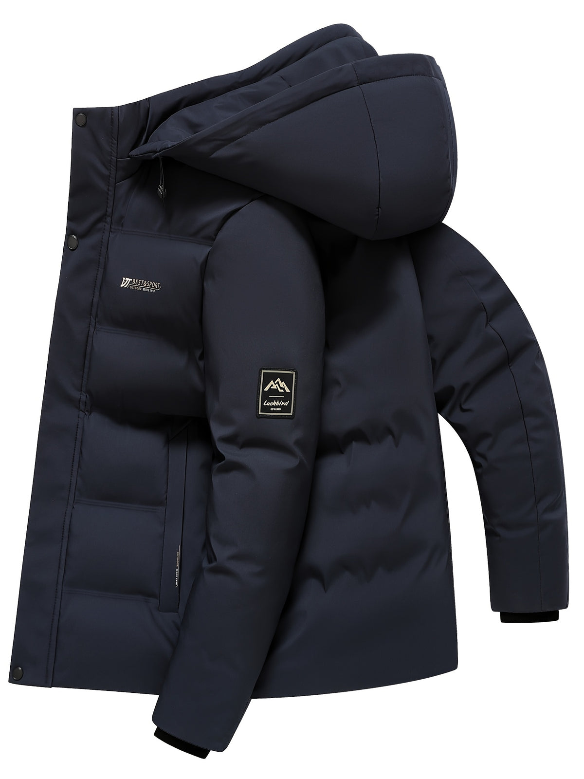 Veste matelassée pour homme, à capuche, gris