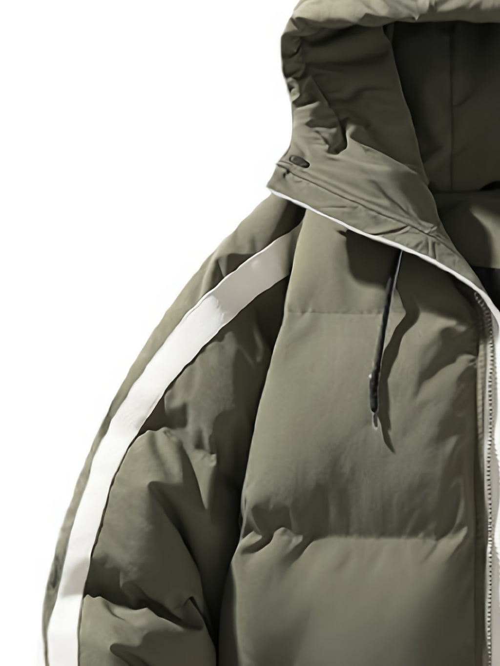 Manteau matelassé pour homme, à capuche, abricot beige