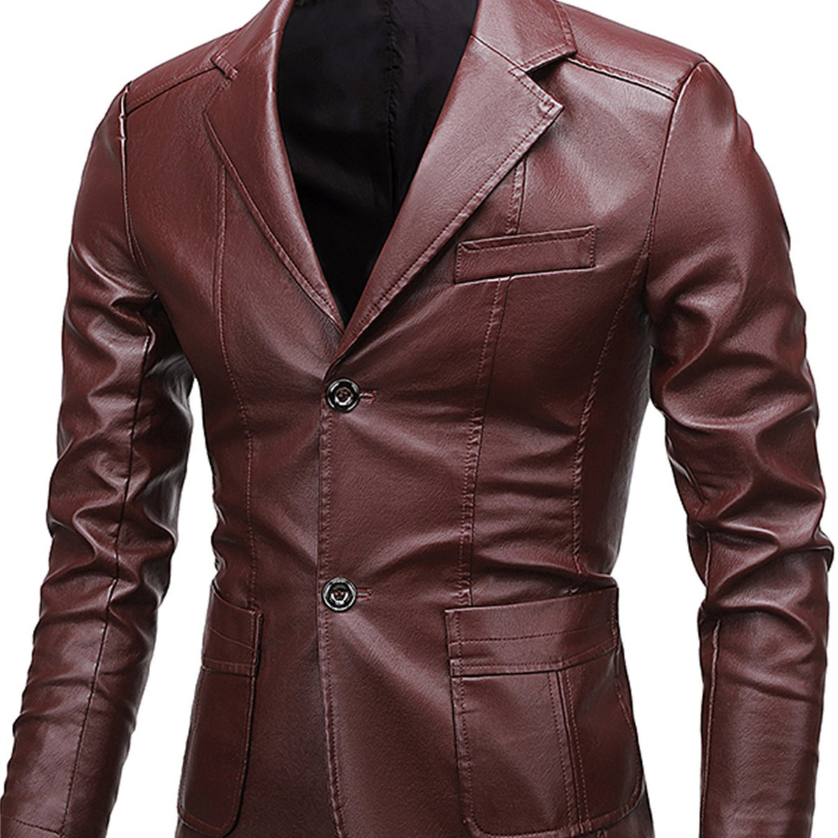 Veste, à revers, bourgogne, coloris bourgogne, détail Image